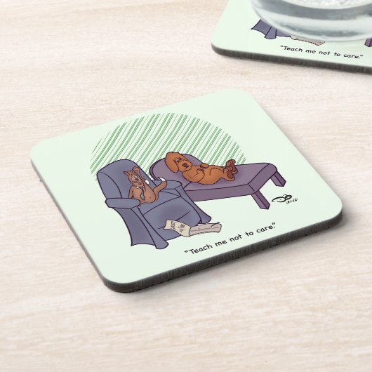 Leer me niet om cadeaudoos te geven bier onderzetter (Linkerzijde)