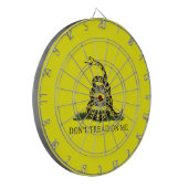 Leer me niet op de vlag van Gadsden Dartbord (Voorkant Links)