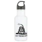 Leer me niet op de vlag van Gadsden Waterfles (Voorkant)