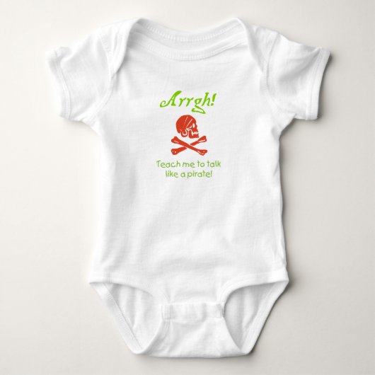 Leer me praten als een piraat Baby Romper (Voorkant)