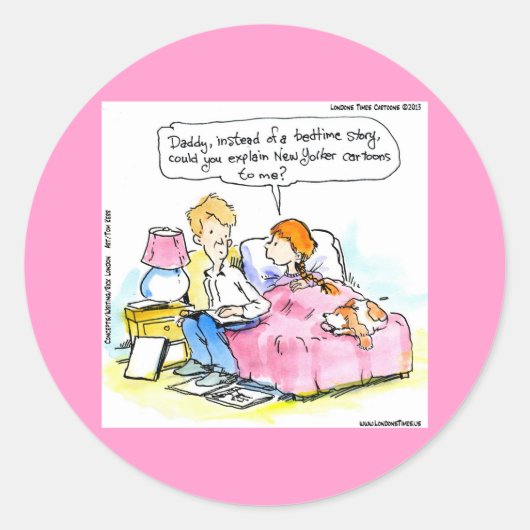Leer me satire lezen papa grappig ronde sticker (Voorkant)