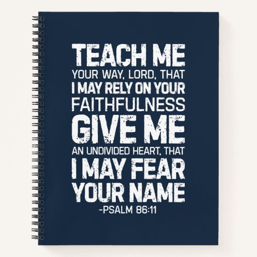 Leer me Uwe Heer, psalm 86:11 Notitieboek (Voorkant)