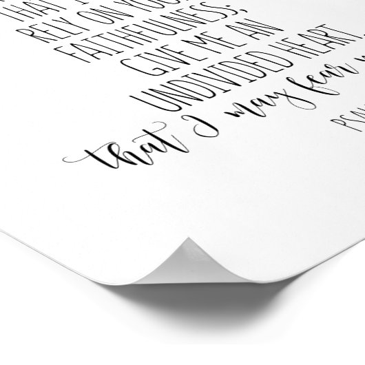 Leer me Uwe Heer, psalm 86:11 Poster (Hoek)