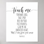 Leer me Uwe Heer, psalm 86:11 Poster (Voorkant)