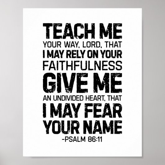 Leer me Uwe Heer, psalm 86:11 Poster (Voorkant)