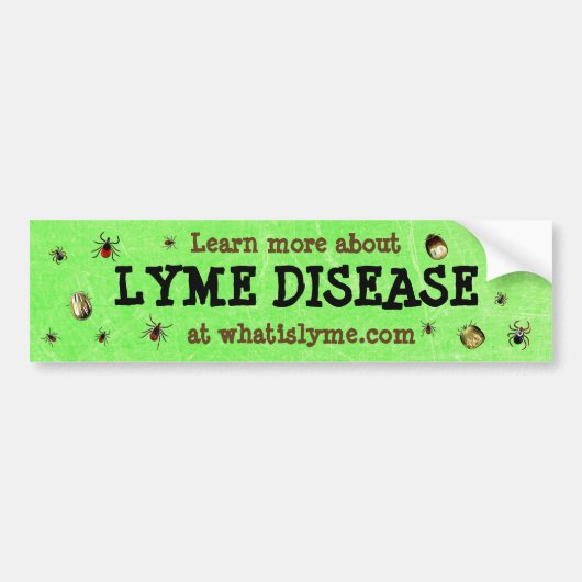 Leer meer over Lyme ziekte bumpersticker (Voorkant)