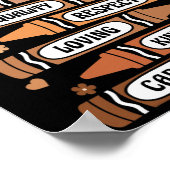 Leer Melanin Afro Afrikaanse Black History Maand T Poster (Hoek)