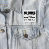 Leer middelbare school orkest vierkante button 5,1 cm (In situ)