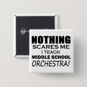 Leer middelbare school orkest vierkante button 5,1 cm (Voorkant /achterkant)