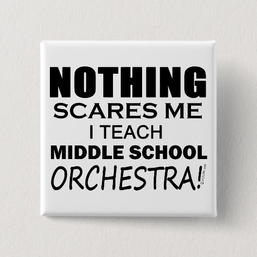 Leer middelbare school orkest vierkante button 5,1 cm (Voorkant)