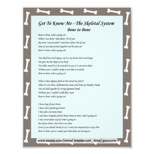 Leer mij kennen - Wetenschap, Skeletstelsel Foto Afdruk (Voorkant)