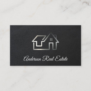 leer Minimalistische Realtor Logo Visitekaartje