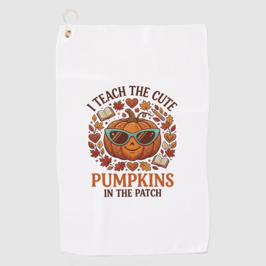 Leer Moppertjes Patch Halloween Zonnebril_1 Golfhanddoek (Voorkant)