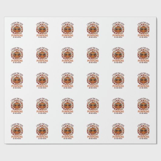 Leer Moppige Pompoenen Patch Halloween Zonnebril_1 Cadeaupapier (Vlak)