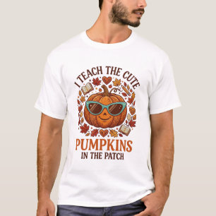 Leer Moppige Pompoenen Patch Halloween Zonnebril_1 T-shirt
