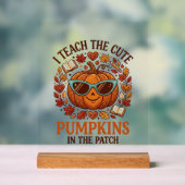 Leer Mopshagedis Patch Halloween Zonnebril_1 Acryl Bord (Neutraal)