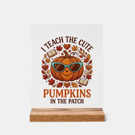 Leer Mopshagedis Patch Halloween Zonnebril_1 Acryl Bord (Voorkant)