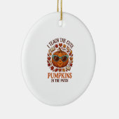 Leer Mopshagedis Patch Halloween Zonnebril_1 Keramisch Ornament (Rechts)