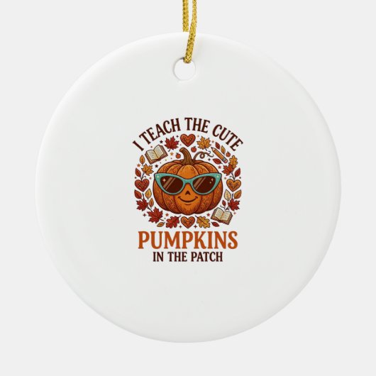Leer Mopshagedis Patch Halloween Zonnebril_1 Keramisch Ornament (Voorkant)