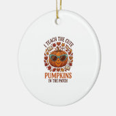 Leer Mopshagedis Patch Halloween Zonnebril_1 Keramisch Ornament (Links)