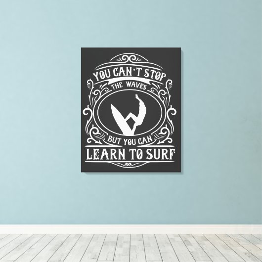 Leer naar Surf Canvas Afdruk (Insitu (Houten vloer))