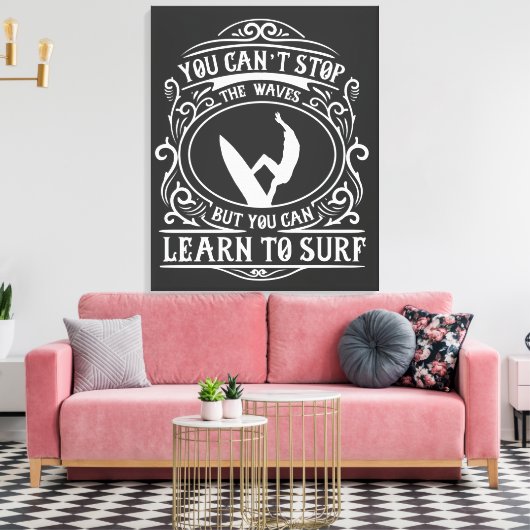 Leer naar Surf Canvas Afdruk (Insitu (Woonkamer))