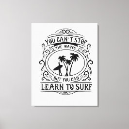 Leer naar Surf Canvas Afdruk