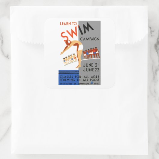 Leer naar SWM Vierkante Sticker (Tas)