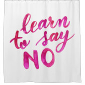 Leer nee zeggen - roze douchegordijn (Voorkant)