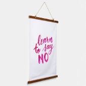 Leer nee zeggen - roze hangend wandkleed (Gebogen)