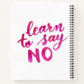 Leer nee zeggen - roze notitieboek (Achterkant)