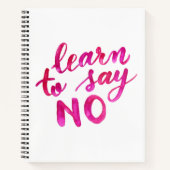 Leer nee zeggen - roze notitieboek (Voorkant)