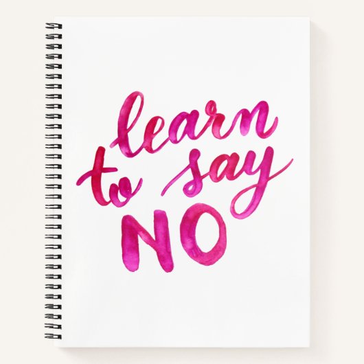 Leer nee zeggen - roze notitieboek (Voorkant)