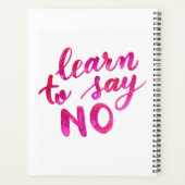 Leer nee zeggen - roze planner (Achterkant)