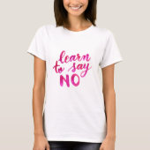 Leer nee zeggen - roze t-shirt (Voorkant)