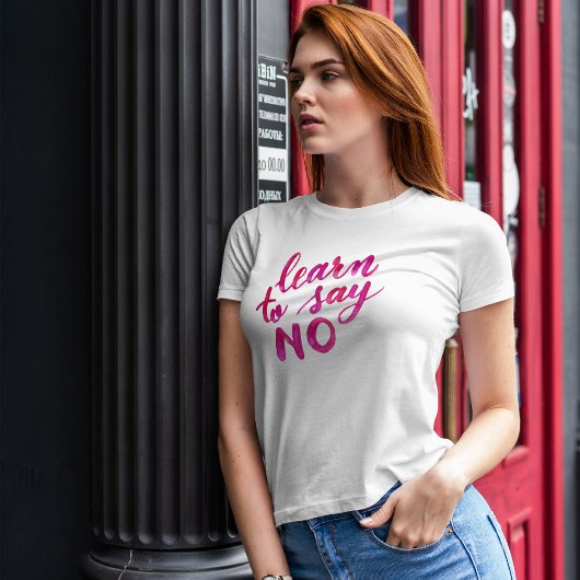 Leer nee zeggen - roze t-shirt
