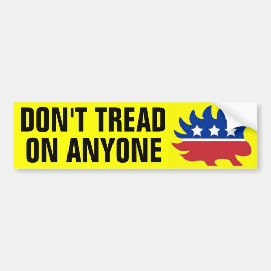 Leer niet op iemand bumpersticker (Voorkant)