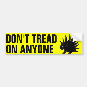 Leer niet op iemand bumpersticker