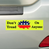 Leer niet op iemand met een libertariële porcupine bumpersticker (Op auto)