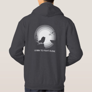 Leer om Alleen te Vechten – Leeuw Onder Maanlicht Hoodie