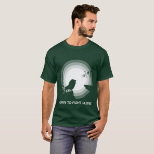 Leer om Alleen te Vechten – Leeuw Onder Maanlicht T-shirt