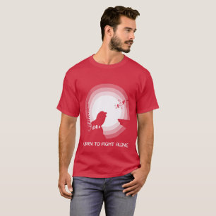Leer om Alleen te Vechten – Leeuw Onder Maneschijn T-shirt