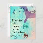 Leer om Citaat te vliegen Briefkaart (Voorkant / Achterkant)