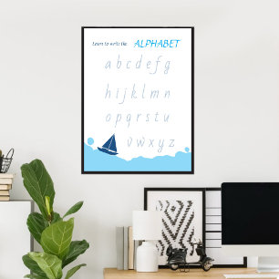 Leer om het Alfabet Poster voor Kinderen te Schrij