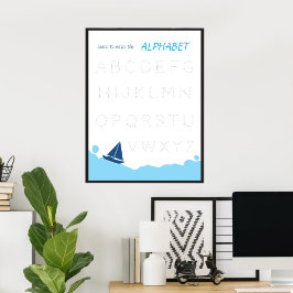 Leer om het Alfabet Poster voor Kinderen te Schrij