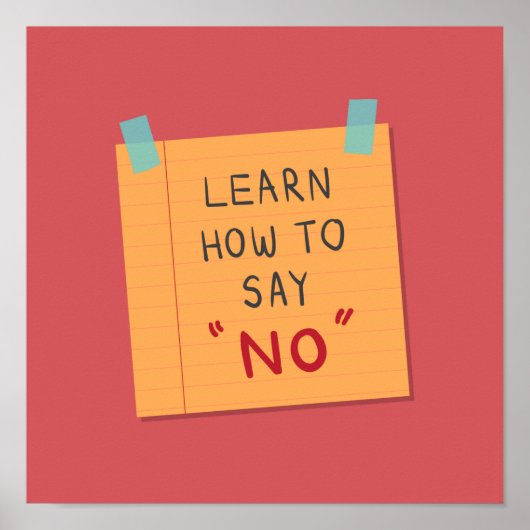 Leer om Neen te zeggen Poster (Voorkant)