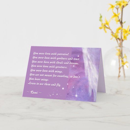 Leer om uw Lingen (het Citaat van Rumi) te gebruik Kaart (Gele Bloem)