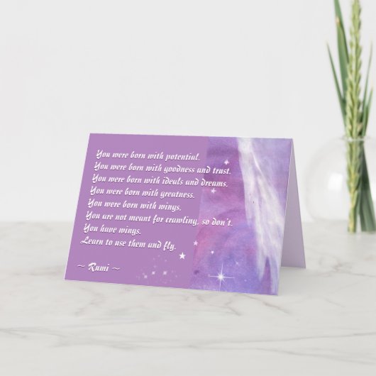 Leer om uw Lingen (het Citaat van Rumi) te gebruik Kaart (Voorkant)