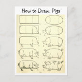  Leer om Varkens Briefkaart te tekenen (Voorkant)