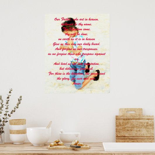 Leer ons bidden.... poster (Keuken)